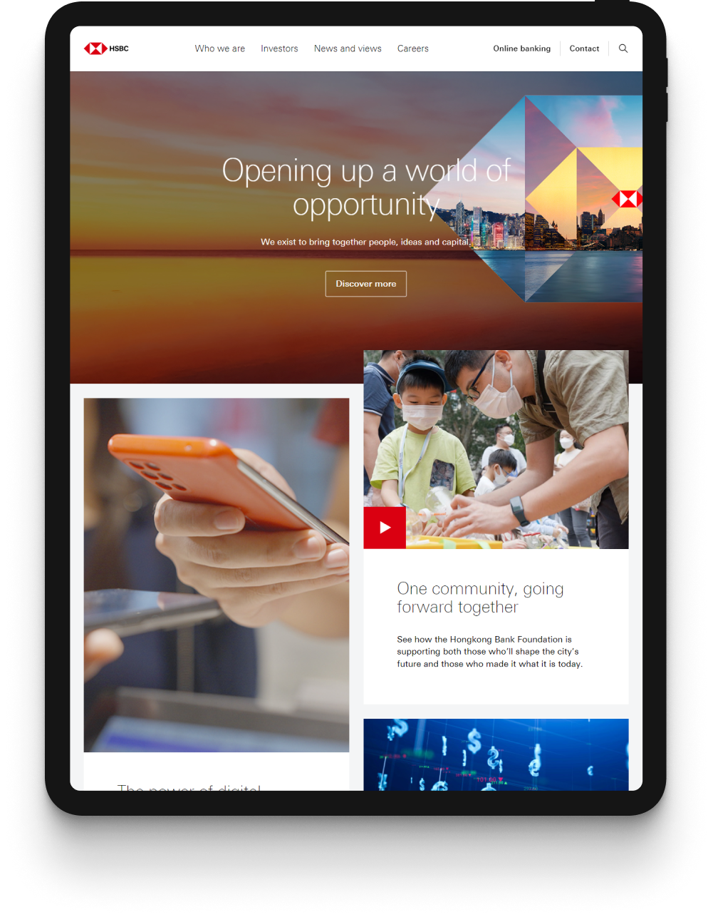 Сайт банка HSBC