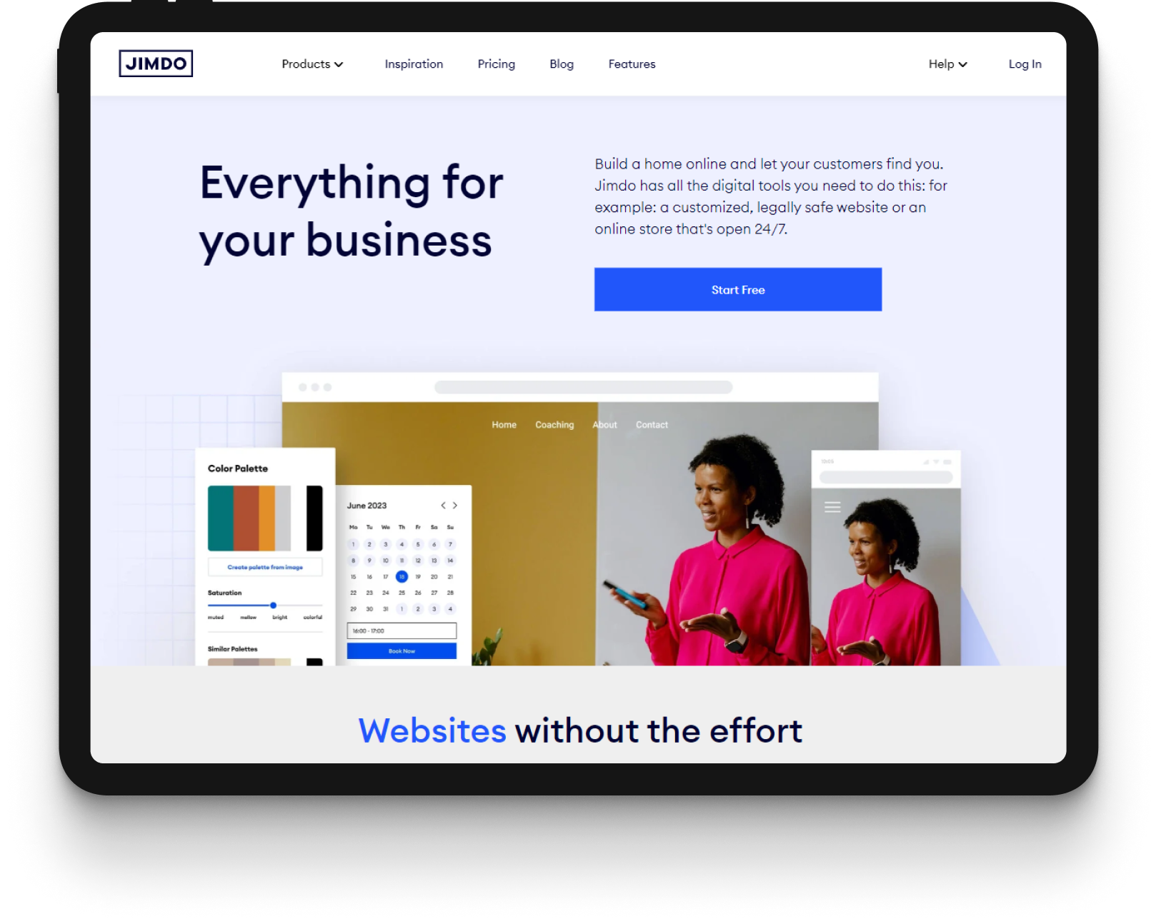 Jimdo - сайт для создания сайтов